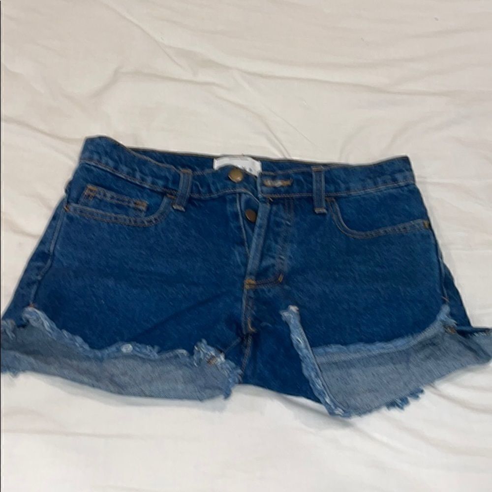 American apparel blue jean shorts size 24